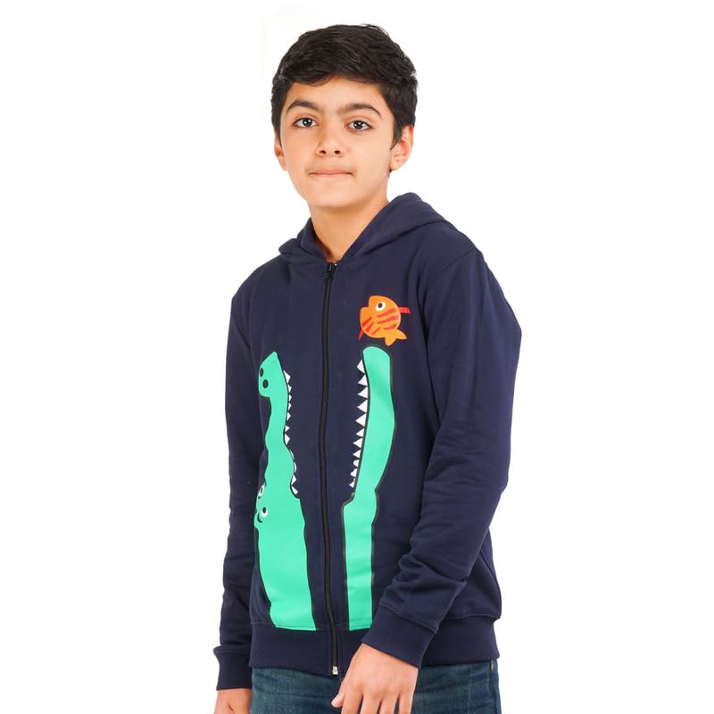 Image of Real Basics Boys Cotton Hooded Sweatshirt(Pack of 1)