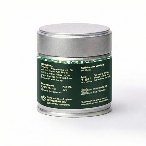 Image of Heapwell Superfoods Japanese Ceremonial Matcha Green Tea Powder, AA Grade, 30 Grams