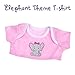 JC Toys Baby Girl 4-Piece Layette Set with Elephant Design, Pink and White, Includes T-Shirt, Cap, Booties and Diaper Made for Dolls 12