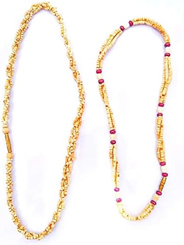 Original Wood Tulsi Mala Kanthi Mala 3 Round Twisted for Neck Men Women (Brown)