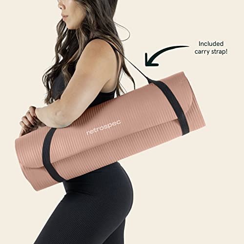 Retrospec Solana Yoga Mat 1/2" Thick w/Nylon Strap for Men & Women - Non Slip Excercise Mat for Yoga, Pilates, Stretching, Floor & Fitness Workouts - Image 8