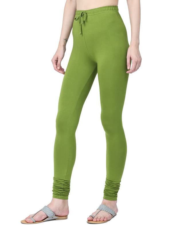 Image of Robinbosky Cotton Churidhar Leggings for Women - Stylish, Stretchable & Flattering Fit for All-Day Comfort