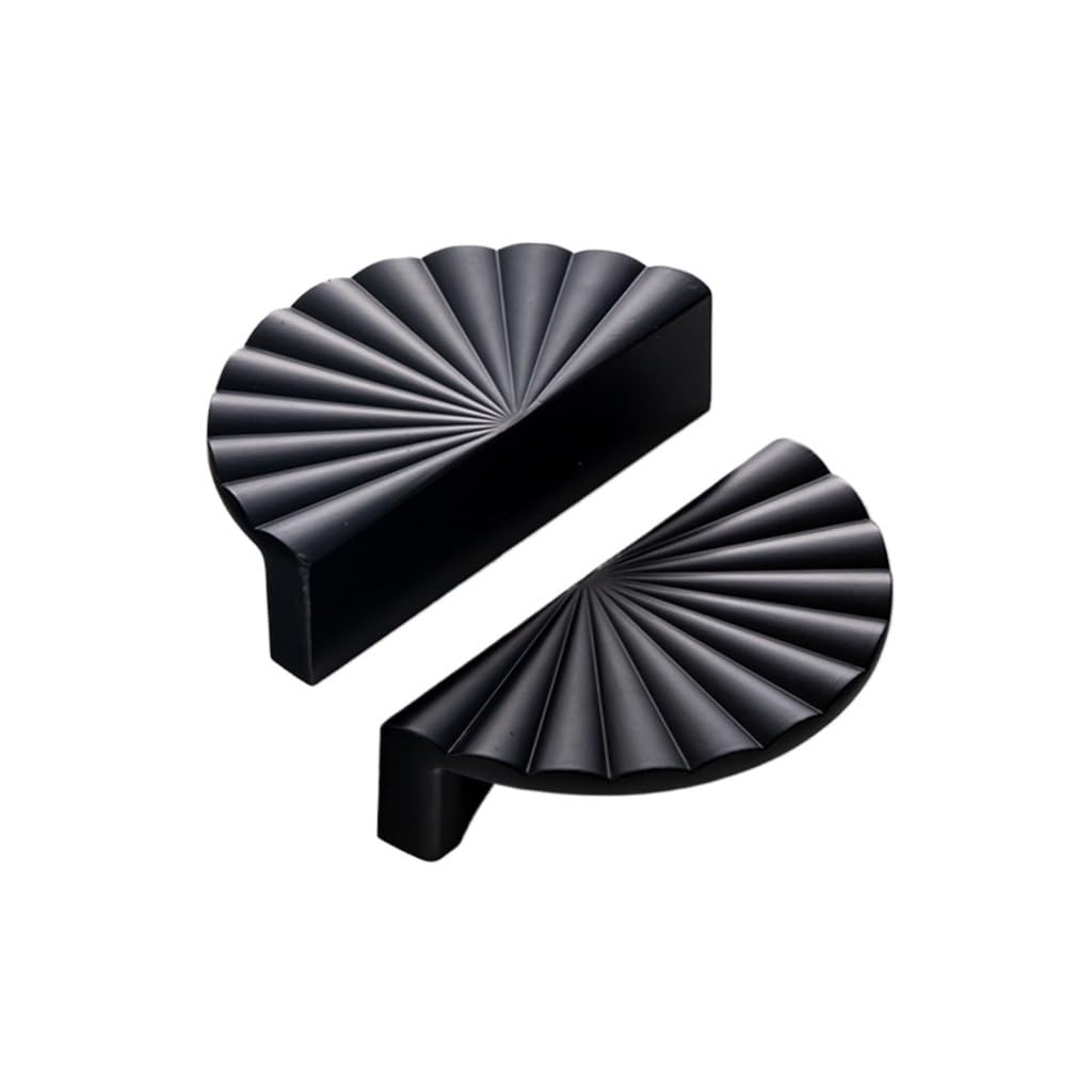 Poignée de porte d'armoire ronde dorée pour cuisine moderne noire