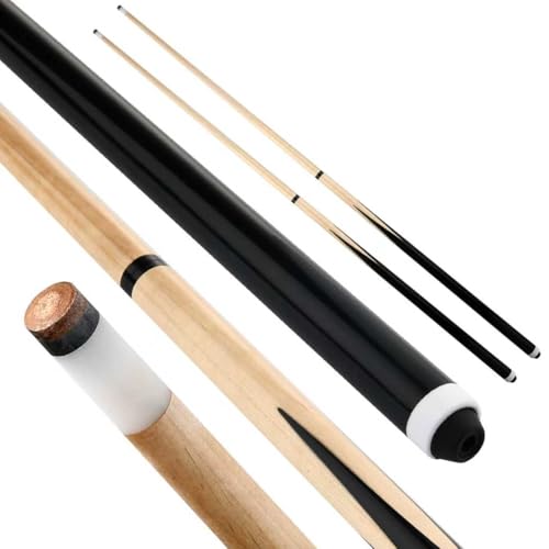 JX Pool Cues New 58 Inch Billiard Cue Sticks 13mm Glue-on Tips Hardwood Wooden Cues Set of 2