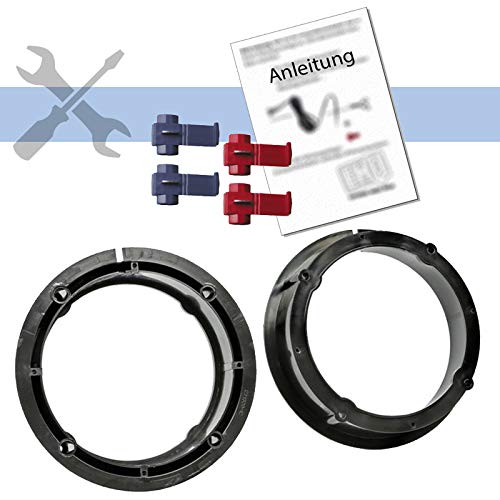 JVC CS-J620X Auto Lautsprecher 16,5 cm mit Einbauset passend für VW Volkswagen Golf IV 1997-2003 Türen vorne/hinten 600 W 165mm 2 Wege Koax – Bild 3