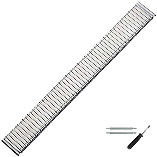 Bracelet de montre 18 mm argenté XL parfait pour le bureau
