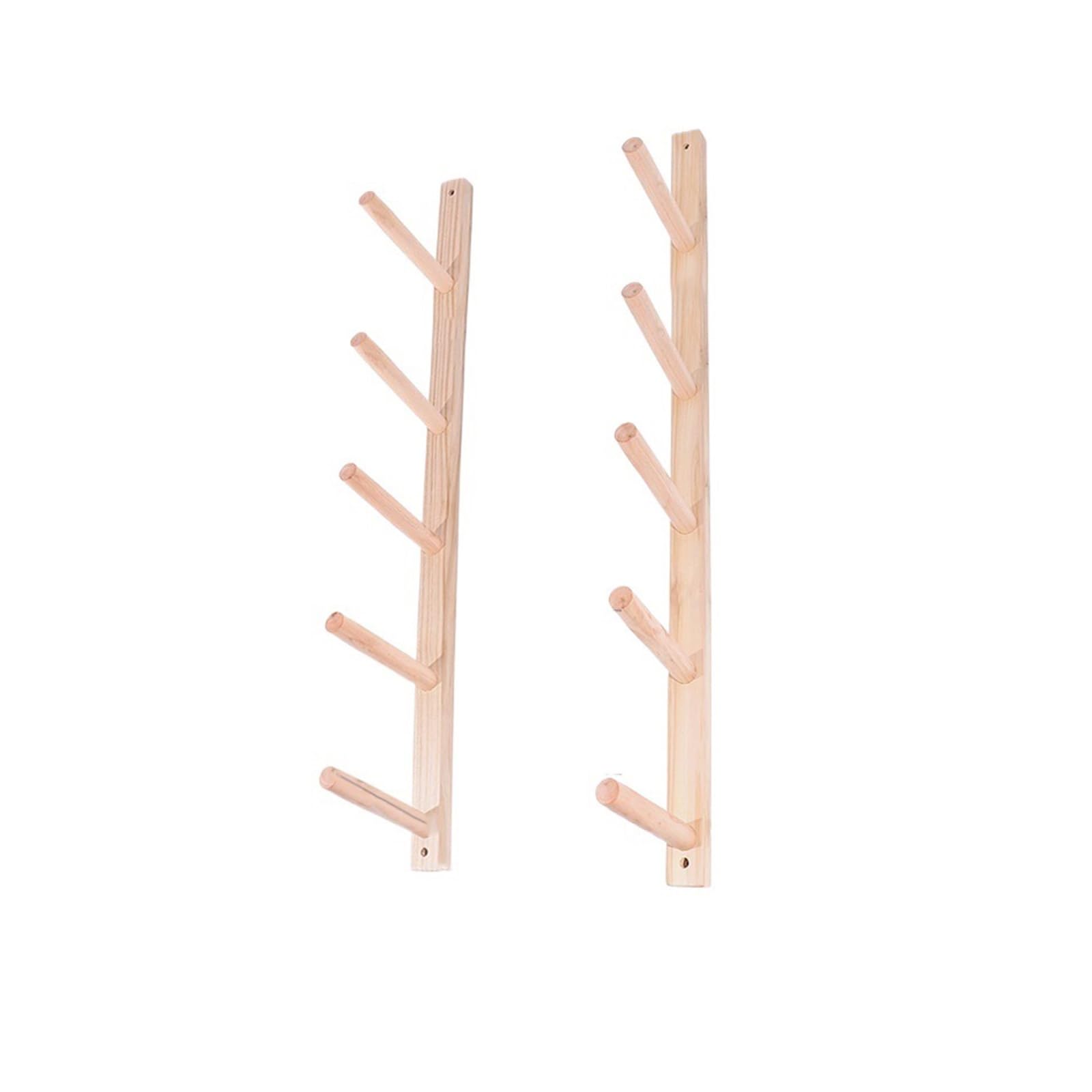 CGCSYZ Wooden Yoga Mat Rack, Wall Mounted Yoga Mat Holder, Large Gym Organization Shelf for Foam Roller, for Yoga Studio, Gym, Home, School (5)