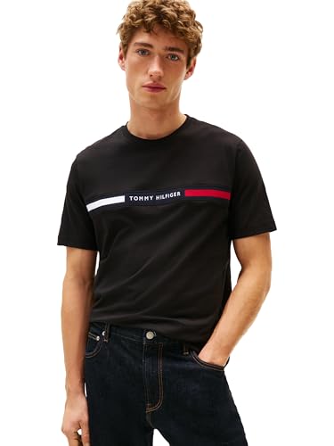 T-shirt graphique Tommy Hilfiger en coton avec logo sur la poitrine pour homme au quotidien