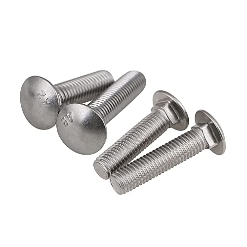 BOZONLI Cup Square Carriage Bolts A2 Stainless Steel Fully Threaded Shelf Screws, M10×30mm, 3 pcs - Image 4