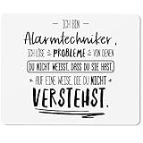 JUNIWORDS Mauspad Mousepad, Ich Bin Alarmtechniker, ich löse Probleme, von denen du Nicht weißt, DASS du Sie hast, auf eine Weise, die du Nicht verstehst (5008680)