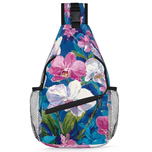 Bolso cruzado floral para mujer y hombre miniatura 1