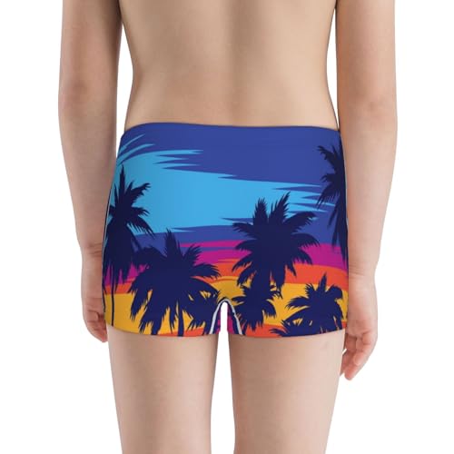 Boys' Cotton Boxer Brief Soft Underwear-Beach With Palm Trees3