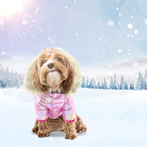 DECDEAL Roupas para animais de estimação Casaco impermeável para animais de estimação com chapéu Rou