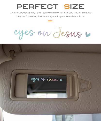 Image of SCUARI 2PCS Car Stickers,Christian Car Decals,Jesus Stickers for Cars,Car Accessories Rearview Mirror Decal,Vinyl Tumbler Affirmation Reminder Faith Religious Sticker,Fit for Most Cars (Multicolor)