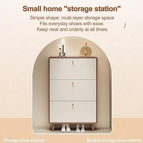 Meuble de rangement vertical réglable pour entrée moderne en noyer