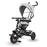 HyperMotion Baby Trike with Parent Handle & Canopy - Convertible Toddler Push Along Tricycle for 1-4 Year Old, Adjustable Bar, Foldable Footrest & Storage Basket - 20kg Capacity