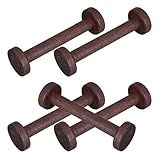 HEALSOPTHY 5 Carretes Vacíos de Madera Rústica sin Terminar, Bobinas de Madera para Hilo y Cordón, Tamaño Pequeño 96mm X 28mm, Ideales para Manualidades, Costura, Macramé y