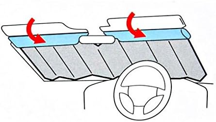 OLSUS Car Windshield Sunshade Sunvisor Cartoon Eyes Foldable Front Auto Sun Shield Shade Visor Heat Proof Vehicle Red