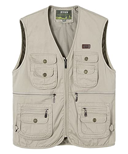 Men's Fishing Vest with Multi-Pocket Sleeveless Jacket Hunting Vest Safari Travel Outdoor Casual Vest Gilet