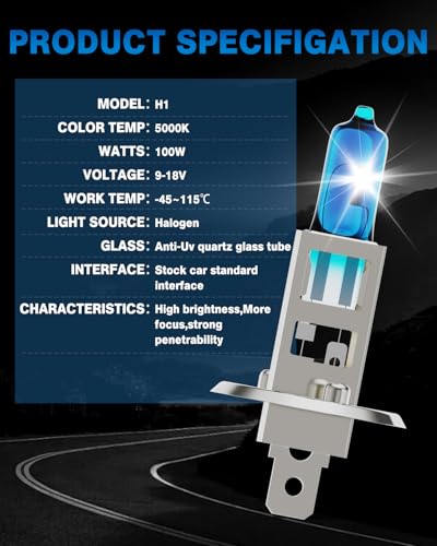Image of Compatible with HONDA CR-V CRV 2005-2006 Halogen Headlight Bulb Combo - 185% Brighter 5000K White High /Low Beam, Plug and Play, 4-Pack