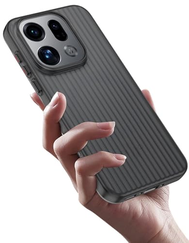 Image of Kapa Wave Frosted Grip Back Cover for Oppo Find X9 | Ultra Slim [with Metal Buttons] Matte Finish Back Case (Grey)