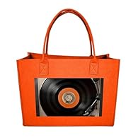 Multi Usage: This Vintage Vinyl Record reusable felt tote bags which can be used as a commuter bag, car storage bag, holiday gift packaging bag, daily shopping bag, gym bag, beach tote, lunch bag, books storage bag, and for many other occasions. Dura...