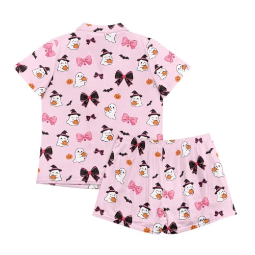 Image of Women's Short Sleeve Sleepwear Pajamas Nightwear with Pockets