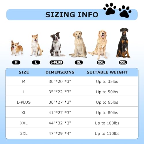 Image of Sunheir Washable Large Dog Bed Covers Soft Plush Replacement, Waterproof Dog Bed Liner, Pet Bed Cover with Zipper 24x16x3 Inches, Lightgrey, Cover Only