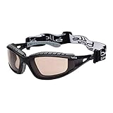 Bollé Safety 253-TR-40088 Tracker Safety Eyewear with Black/Gray Polycarbonate + TPE Full Frame and Twilight Lens
