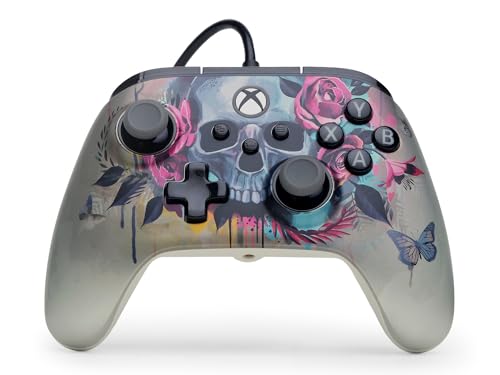 Kabelgebundener Controller PowerA Advantage für Xbox Series X|S - Bloom & Gloom, Gamepad, kabelgebundener Videospiel-Controller, Gaming-Controller, Xbox Series X|S