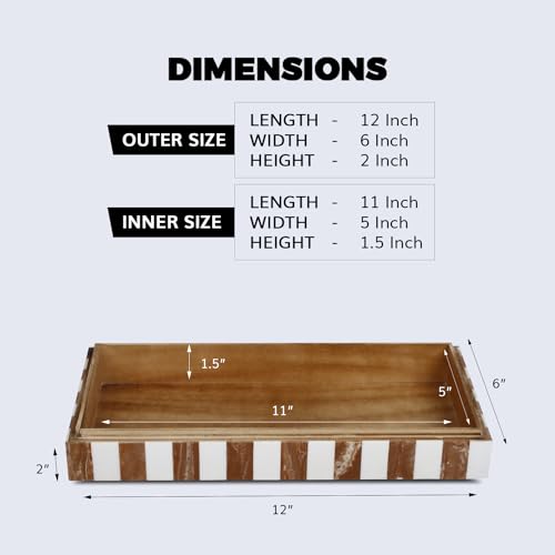 Image of Handicrafts Home Chevron Collection, Storage Organizer Decorative Box Multipurpose Gift - Chevron Brown 12x6x2 inch