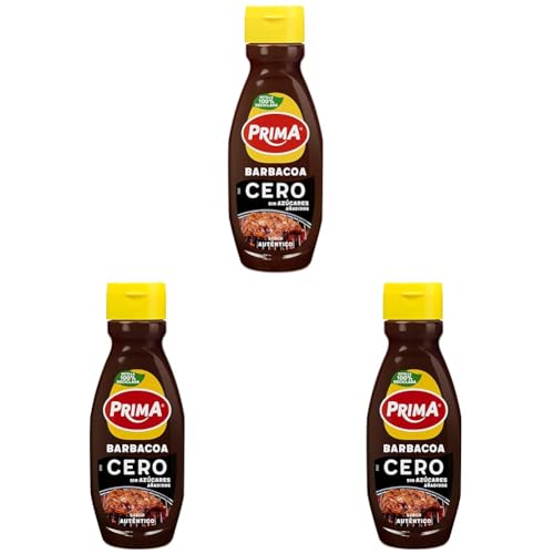 Prima Salsa barbacoa sin azúcares añadidos. 510 g (Paquete de 3)
