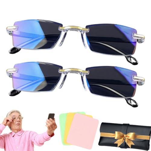Hoytem Glasses Self Adjusting For Farsighted And Nearsighted,Anti Blue Light Presbyopia Glasses For Women Men