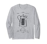 Coffee Patent Prints Coffee Percolator Vintage Coffee Lover Long Sleeve T-Shirt