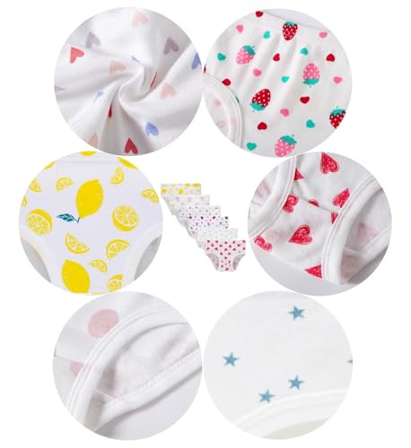 Image of Family Feeling Little Girls Underwear Toddler Panties Big Kids Undies Soft 100% Cotton