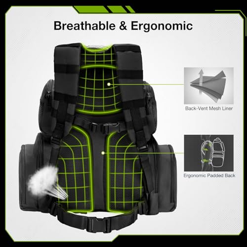 TIDEWE Tactical Range Backpack Bag for Gun and Ammo with Pistol Case