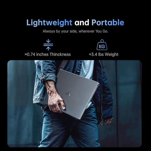 2026 AMD Laptop with Ryzen 4300U Processor(Up to 3.7GHz), AMD Radeon Graphics,16GB RAM 512GB ROM, Wi-Fi, Type-C, Webcam,15.6" Full HD IPS Work Student Portable Laptop Windows 11 Laptop Computer by KONZID - Image 8