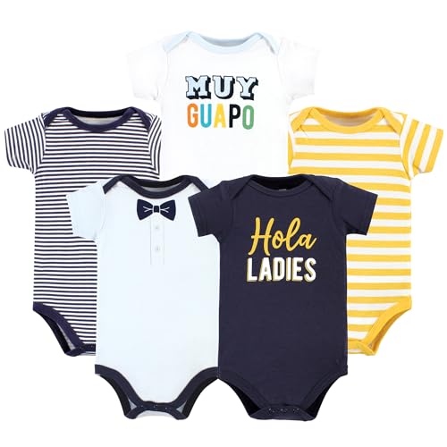 Image of Hudson Baby Unisex Baby Cotton Bodysuits 5-pack