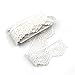 ELLA MAMA Crocheted Lace Trim DIY Craft Ribbon 2'' x 3yds, Scallop Edge Thick Quality