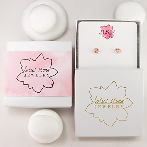 Herkimer Diamond Stud Earrings In 14K Rose Gold Fill For Women By Lotus Stone Design (Rose-Gold) #TOP4