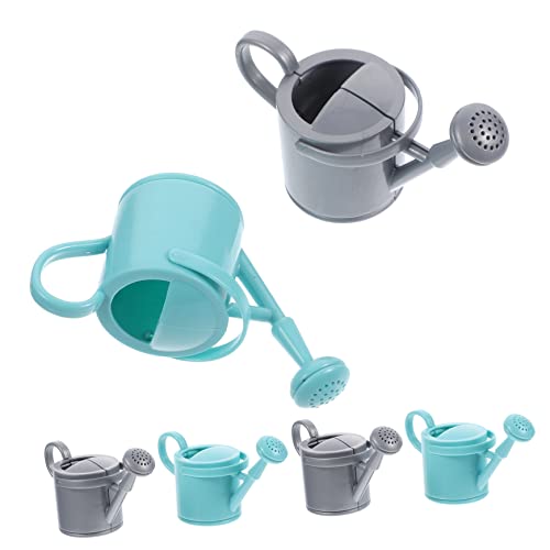 Toyvian 6 Piezas jardín de miniaturas Diver Toys Regadera portátil Water Kinder Delice Adornos de micropaisaje Mini Comida pequeño Cubo de riego Lata de Agua para Plantas plastico abs