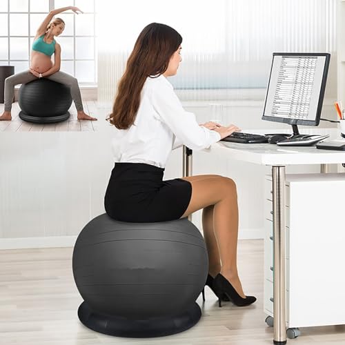 XCSCUK Fitness-Ballstuhl, multifunktionaler Yoga-Ballstuhl für Erwachsene/Schwangere mit...