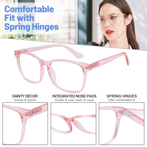 Image of 4 PACKS Blue Light Blocking Reading Glasses Women 1.0 1.25 1.5 1.75 2.0 2.25 2.5 2.75 3.0 3.5 4.0 5.0 6.0
