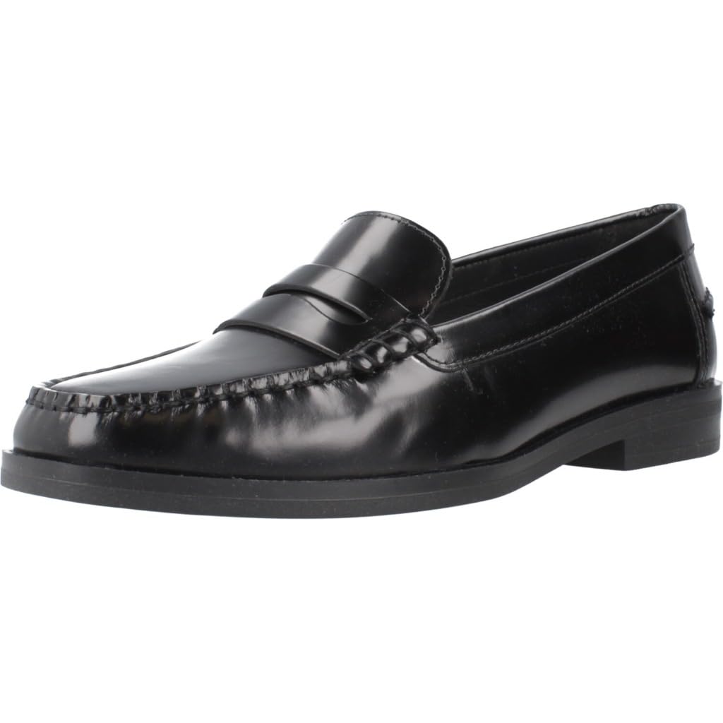 Geox Women's D Cloridie Loafer, Black, 6 UK