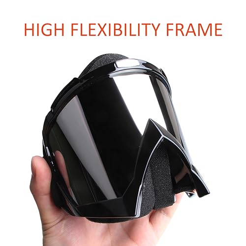 Xyop Professional Motorcycle Motocross Goggles For Men Women Atv Dirt Bike Goggles Windproof Glasses Wide Vision Powersports Goggles Racing Riding Goggles Anti-Fog Scratch Dustproof 2 Pack Clear Lens thumb #6