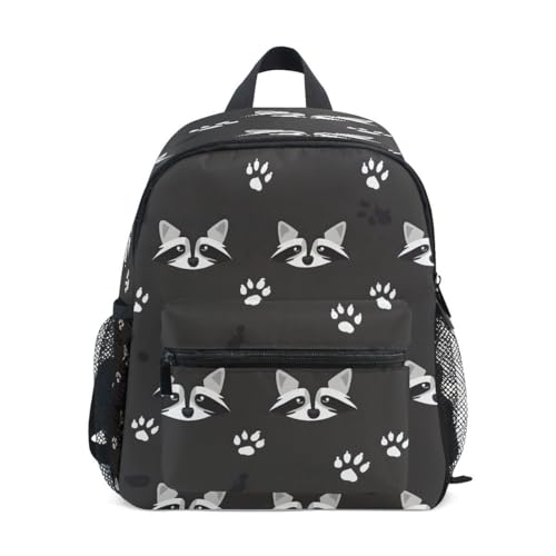 senya Cute Toddler Backpack Mini Travel Bag Raccoon Face for Baby Girl Boy Age 3-7