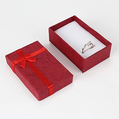 30 Pack Jewelry Gifts Boxes,Kraft Boxes,Rectangular Cardboard Packaging Box Set,Paper Gift Wrapping Boxes with Ribbon Bow-Knot,for Anniversaries Weddings Party Festivals Birthdays DIY Gift Wrapping