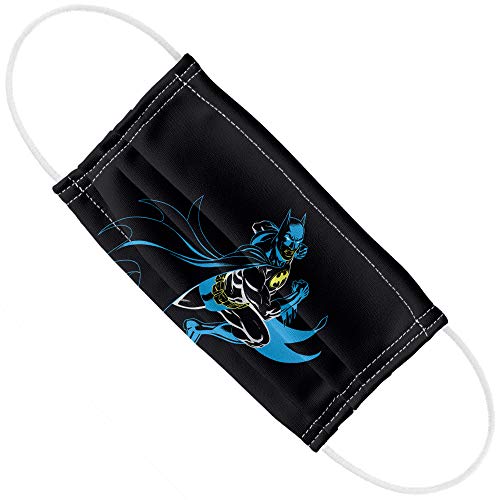 Popfunk Batman Neon Batman 1-Ply Reusable Face Mask Covering with Adjustable Nose Wire, Unisex