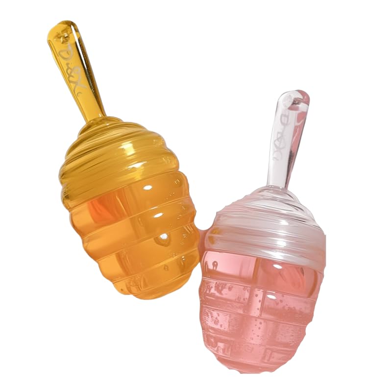 Aceite labial hidratante de miel día y noche para labios secos mezcla aceites naturales con extracto melocotón nutritivo calmante protector tratamiento larga duración curar las grietas añadir un liger