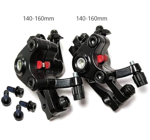 Image of CYBIC Bicycle Disc Brake Caliper Set of 2 Front with Brake Pads Durable Alloy Construction Smooth Performance Easy Installation Universal Fit for Mountain and Road Bikes Black